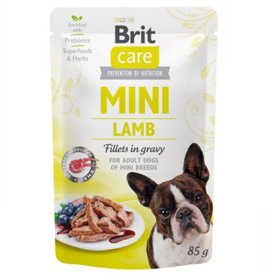 Вологий корм для собак Brit Care Mini pouch 85 г (філе ягняти в соусі) (8595602534401)