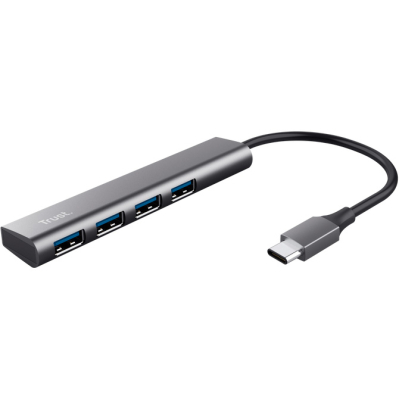 Концентратор Halyx Type-C to 4-Port USB-A 3.2 Grey Trust (24948_TRUST)