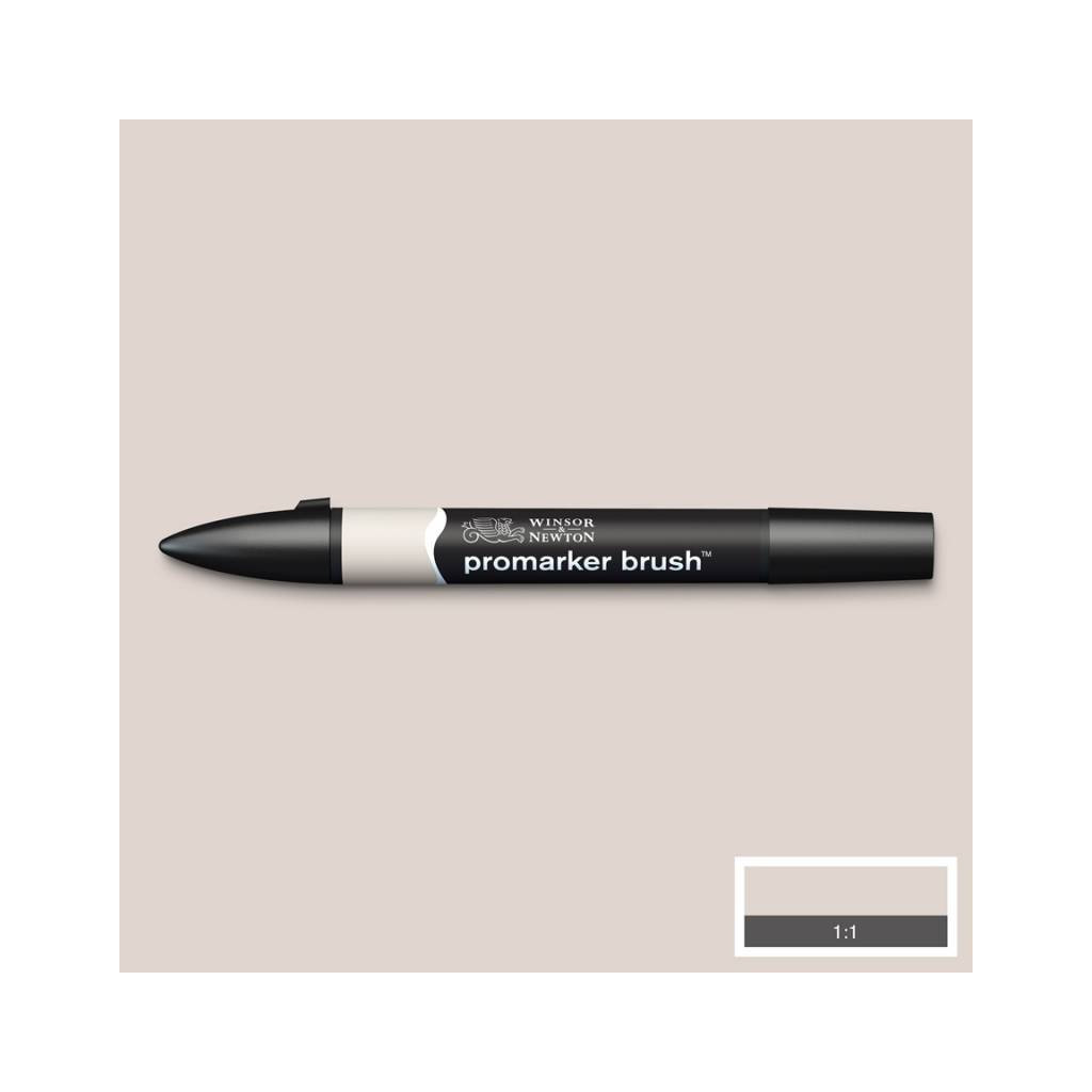 Маркер Winsor&Newton двосторонній Brushmarker, (WG01) Сірий теплий 1 (884955043035)