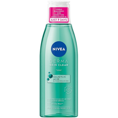 Тонік для обличчя Nivea Derma Skin Clear Toner Нормалізуючий 200 мл (9005800361536)