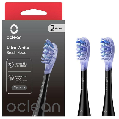 Насадка для зубної щітки Oclean UW02 B02 Ultra White Brush Head Black (2 шт) (6970810553550)