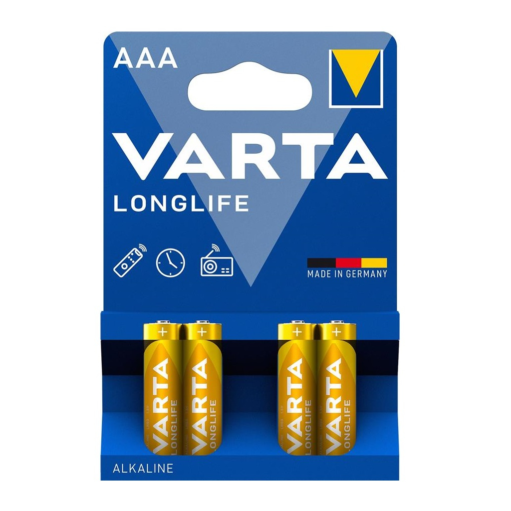 Батарейка Varta AAA Longlife LR03 * 4 (04103101414)