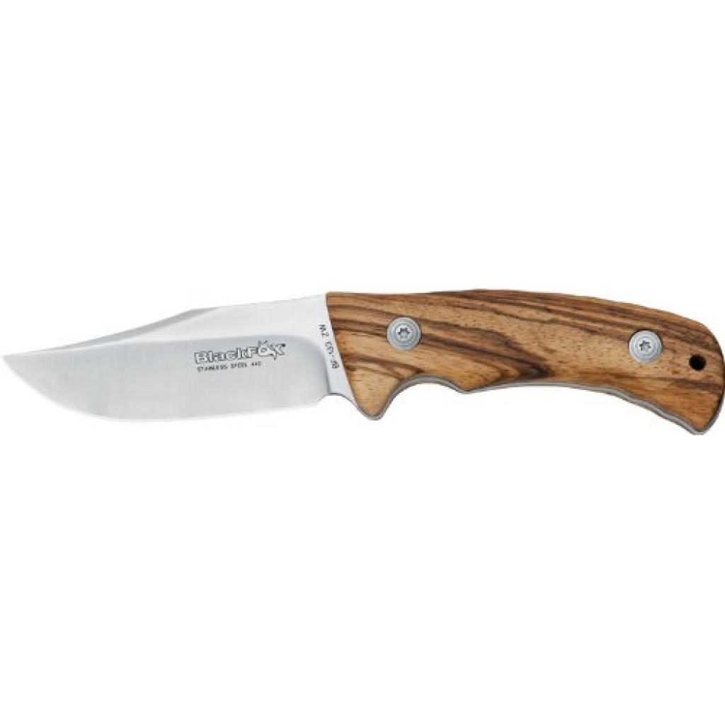 Ніж Fox Black Fox Clip Point Satin Finish Zebra Wood Handle (BF-133ZW)