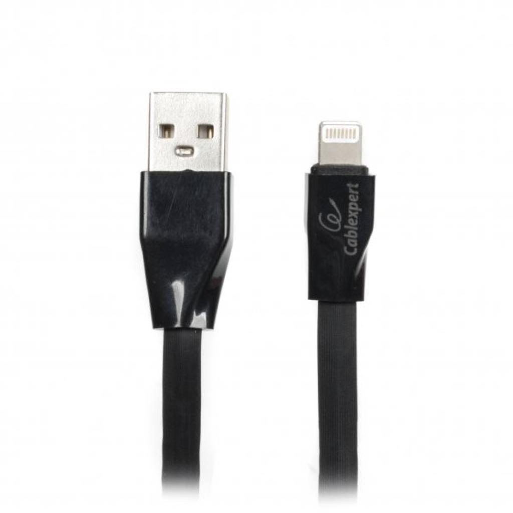 Дата кабель USB 2.0 AM to Lightning 1.0m flat Cablexpert (CCPB-L-USB-01BK)