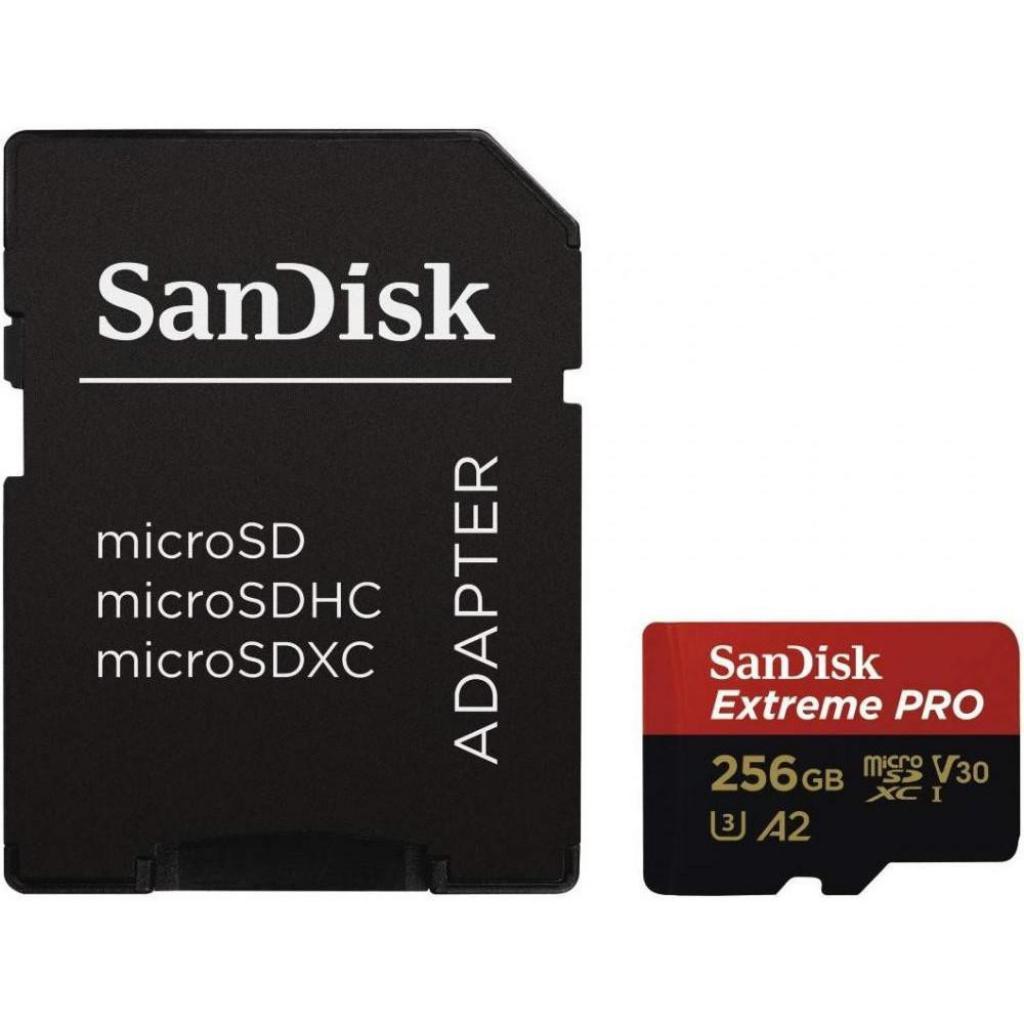 Карта пам'яті SanDisk 256GB microSDXC class 10 V30 UHS-I U3 Extreme Pro (SDSQXCZ-256G-GN6MA)