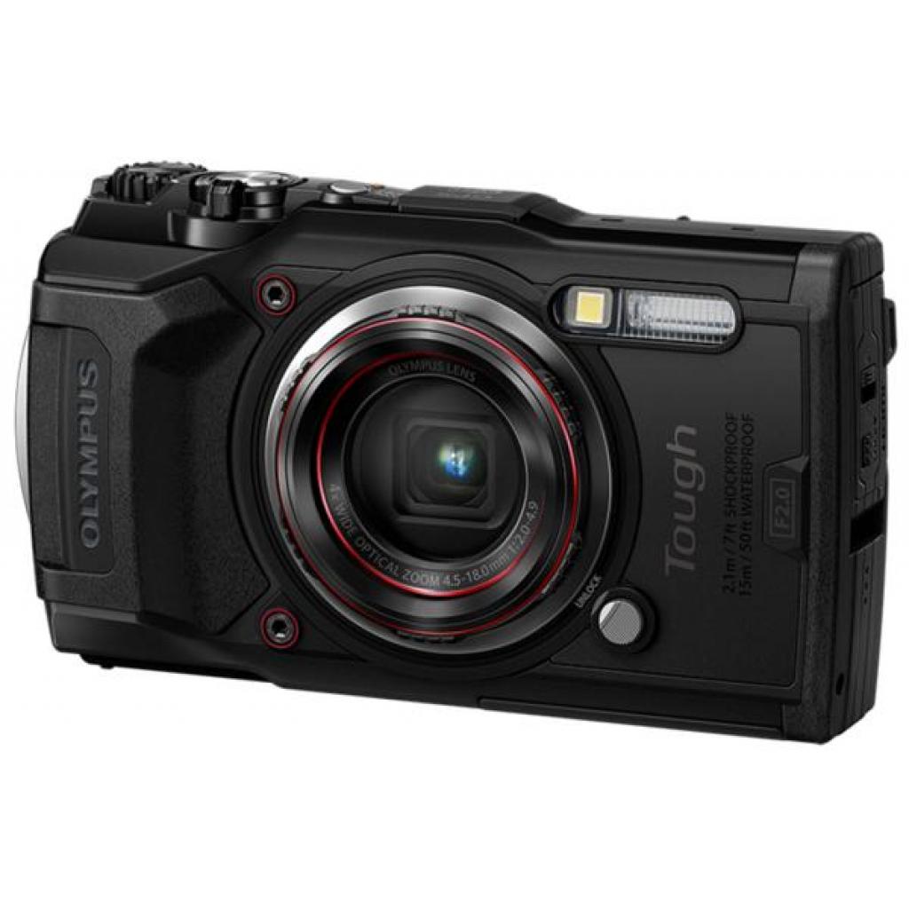 Цифровий фотоапарат Olympus TG-6 Black (Waterproof - 15m; GPS; 4K; Wi-Fi) (V104210BE000)