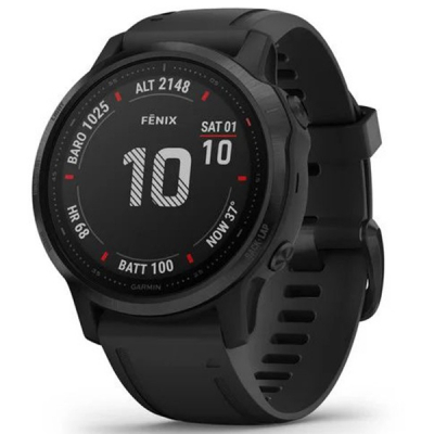 Смарт-годинник Garmin fenix 6S Pro, Black w/Black Band (010-02159-14)