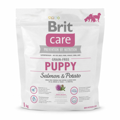 Сухий корм для собак Brit Care GF Puppy Salmon and Potato 1 кг (8595602510078)