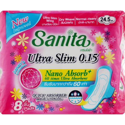 Гігієнічні прокладки Sanita Dry & Fit Ultra Slim Wing 24.5 см 8 шт. (8850461601795)