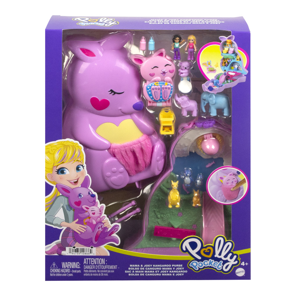 Лялька Polly Pocket Веселі пригоди з кенгуру (HKV50)