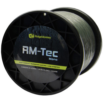 Волосінь RidgeMonkey RM-Tec Mono 1200m 0.35mm 12lb/5.4kg Green (9168.02.06)