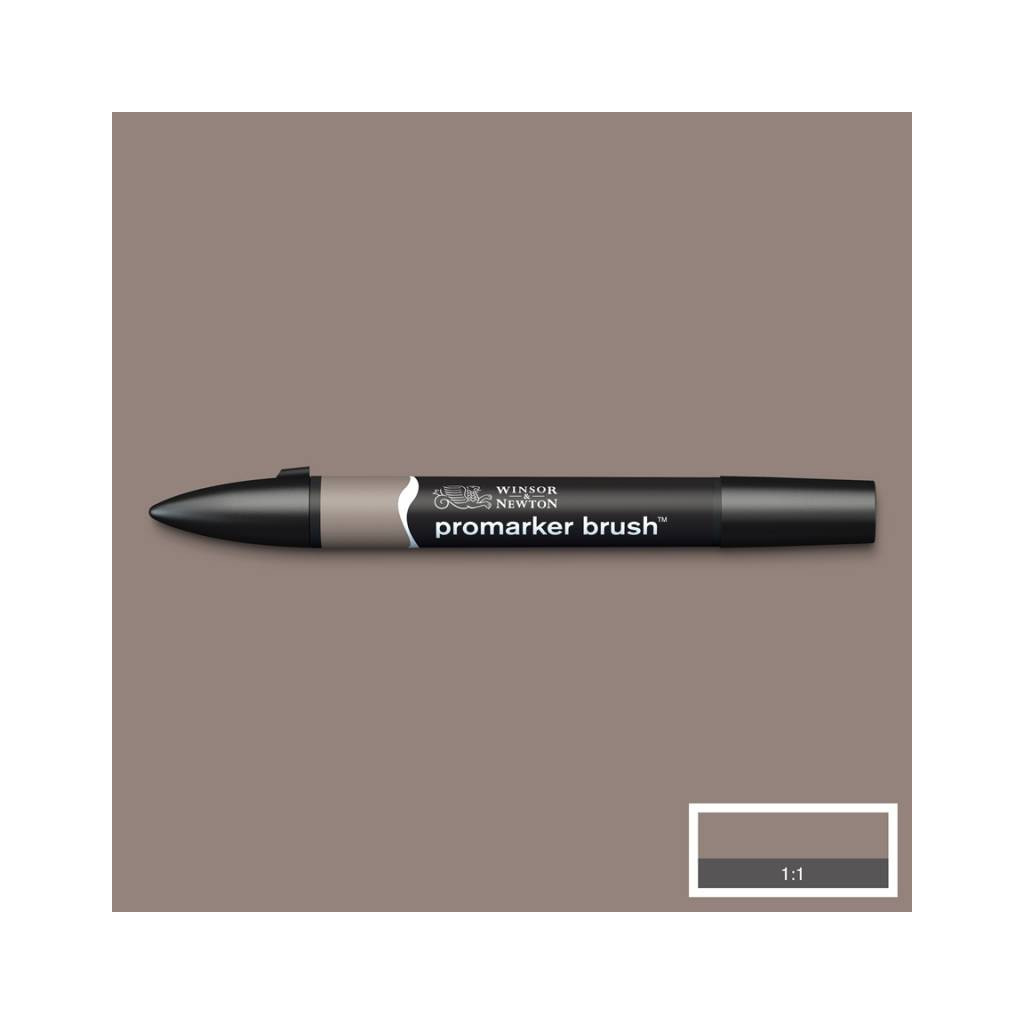 Маркер Winsor&Newton двосторонній Brushmarker, (WG04) Сірий теплий 4 (884955043066)