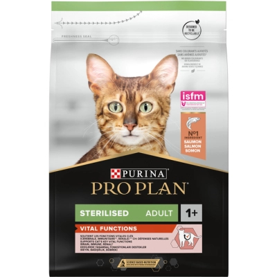 Сухий корм для кішок Purina Pro Plan Sterilised з лососем 3 кг (7613036517454)