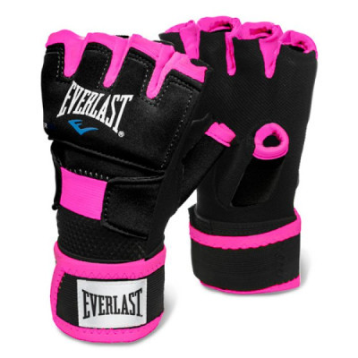 Бинти-рукавиці Everlast Evergel Hand Wraps 723791-70-84 Чорні/Рожеві M/L (009283587666)