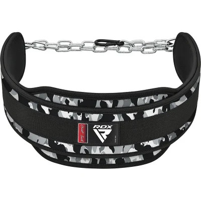 Обважнювач RDX Пояс з ланцюгом T7 Pro Dipping Belt 2 Layer неопреновий Camo Grey (WDB-T7CG)