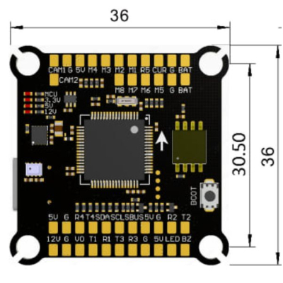 Політний стек Hobbyporter F405 + 55A ESC (F405BLS55A)