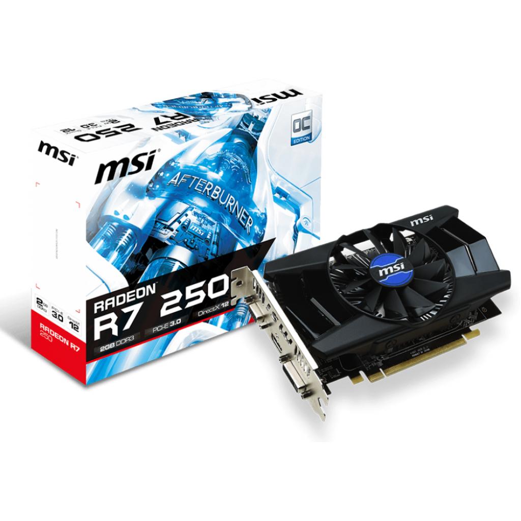 Відеокарта MSI Radeon R7 250 2048Mb OverClock (R7 250 2GD3 OCV1)