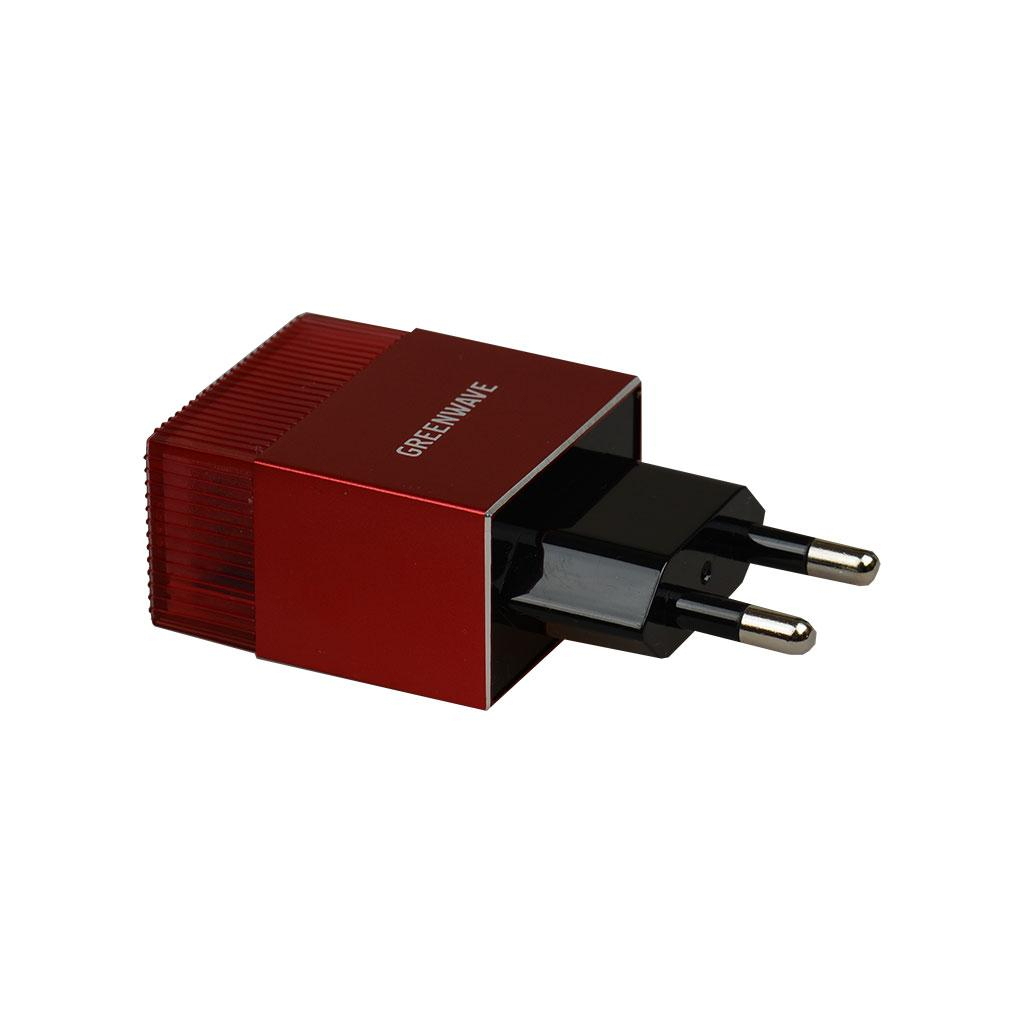 Зарядний пристрій Greenwave 2*USB 5V/2.4A (CH-TC-224L red)