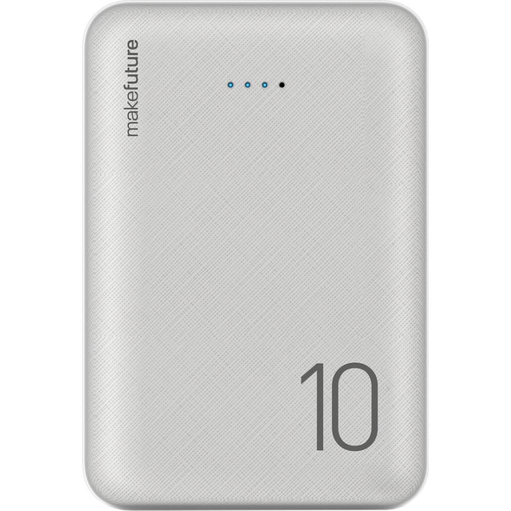 Батарея універсальна MakeFuture 10000 mAh Li-Pol 2*USB White (MPB-101WH)