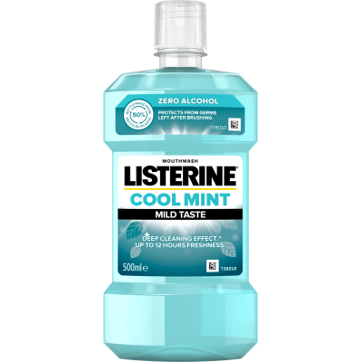 Ополіскувач для порожнини рота Listerine Свіжа м'ята М'який смак 500 мл (3574661287539/3574661021775)