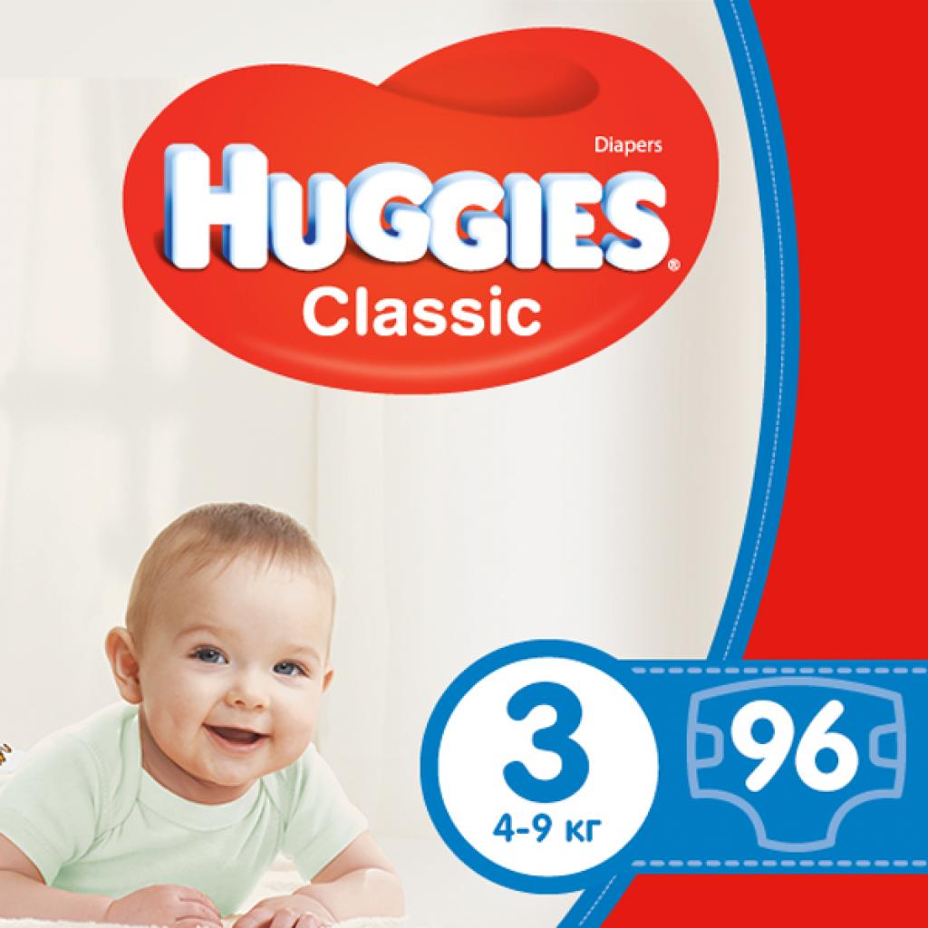 Підгузок Huggies Classic 3 (4-9 кг) Giga 96 шт (5029053547282)