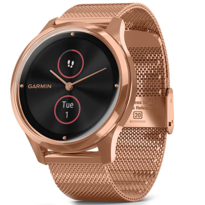 Смарт-годинник Garmin vivomove Luxe, Rose Gold, Milanese (010-02241-24)