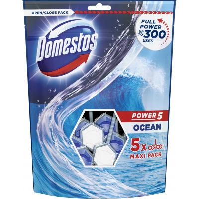 Туалетний блок Domestos Power 5 Свіжість океану 5 х 55 г (8710447222607)