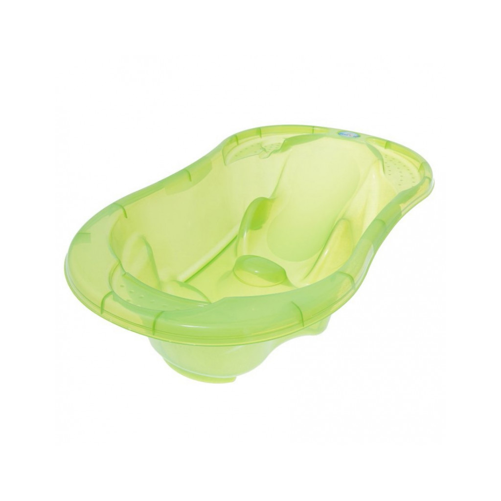 Ванночка Tega Baby Komfort TG-011 анатомічна з термометром (Tega TG-011-116 green tr)