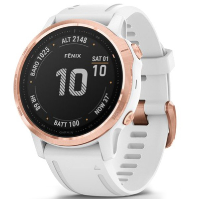 Смарт-годинник Garmin fenix 6S Pro, Rose Gold w/White Band (010-02159-11)