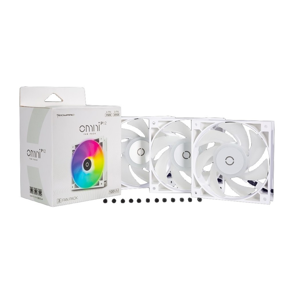 Кулер до корпусу Tecware Omni P12 - 3-Fan Pack (White) ARGB + PWM (TWAC-OMP12-3WH)