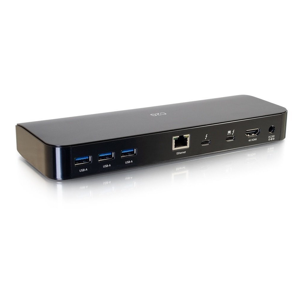 Порт-реплікатор C2G USB-C Thunderbolt 3 HDMI, Ethernet, USB, SD, mini jack, Powe (C2G80933)