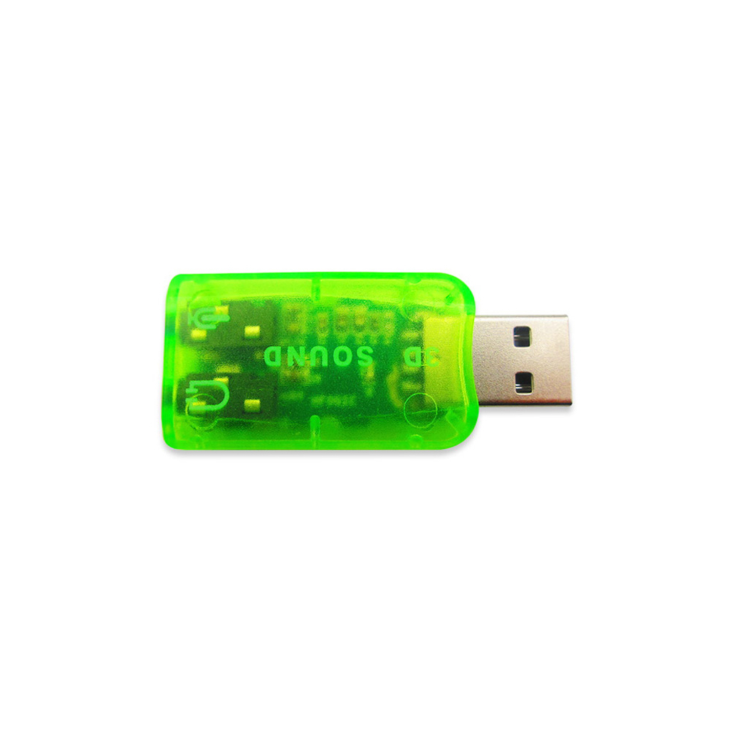 Звукова плата Dynamode USB 6(5.1) green (USB-SOUNDCARD2.0 green)