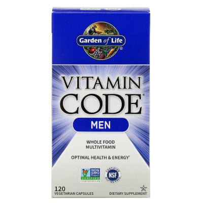 Мультивітамін Garden of Life Чоловічі мультивітаміни, Vitamin Code, 120 вегетаріанських кап (GOL-11368)