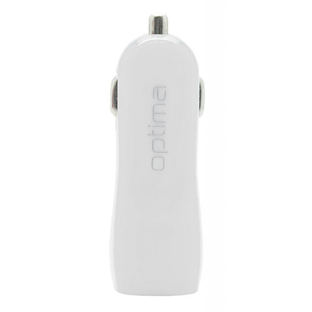 Зарядний пристрій Optima 2*USB (1A) White (40805)