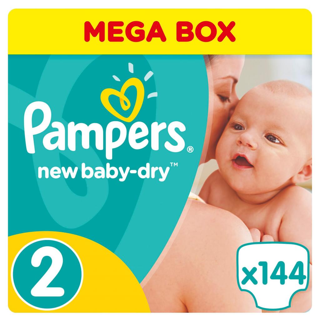 Підгузок Pampers New Baby-Dry Mini Розмір 2 (3-6 кг), 144 шт (4015400737193)