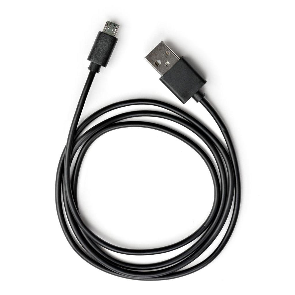 Дата кабель USB 2.0 AM to Micro 5P PVC 1m black Vinga (VCPDCM1BK)