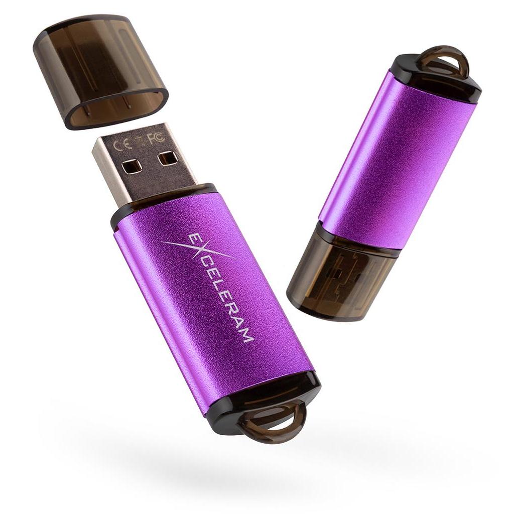 USB флеш накопичувач eXceleram 128GB A3 Series Purple USB 3.1 Gen 1 (EXA3U3PU128)