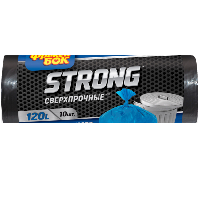 Пакети для сміття Фрекен БОК Strong надміцні Чорні 120 л 10 шт. (4820048480352)