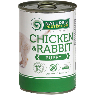 Консерви для собак Nature's Protection Puppy Chicken&Rabbit 400 г (KIK45090)