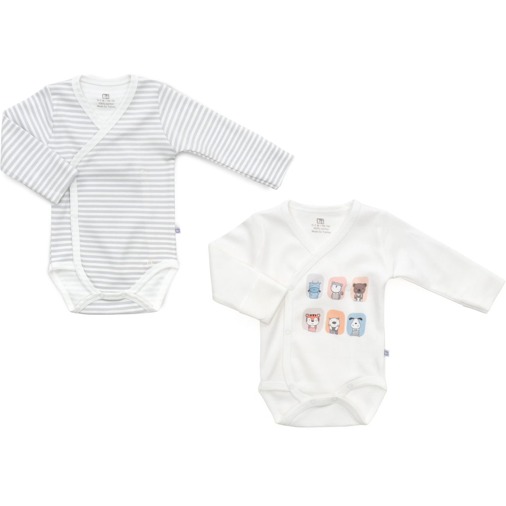 Боді Bibaby 2 шт з довгим рукавом (56870-56-beige)