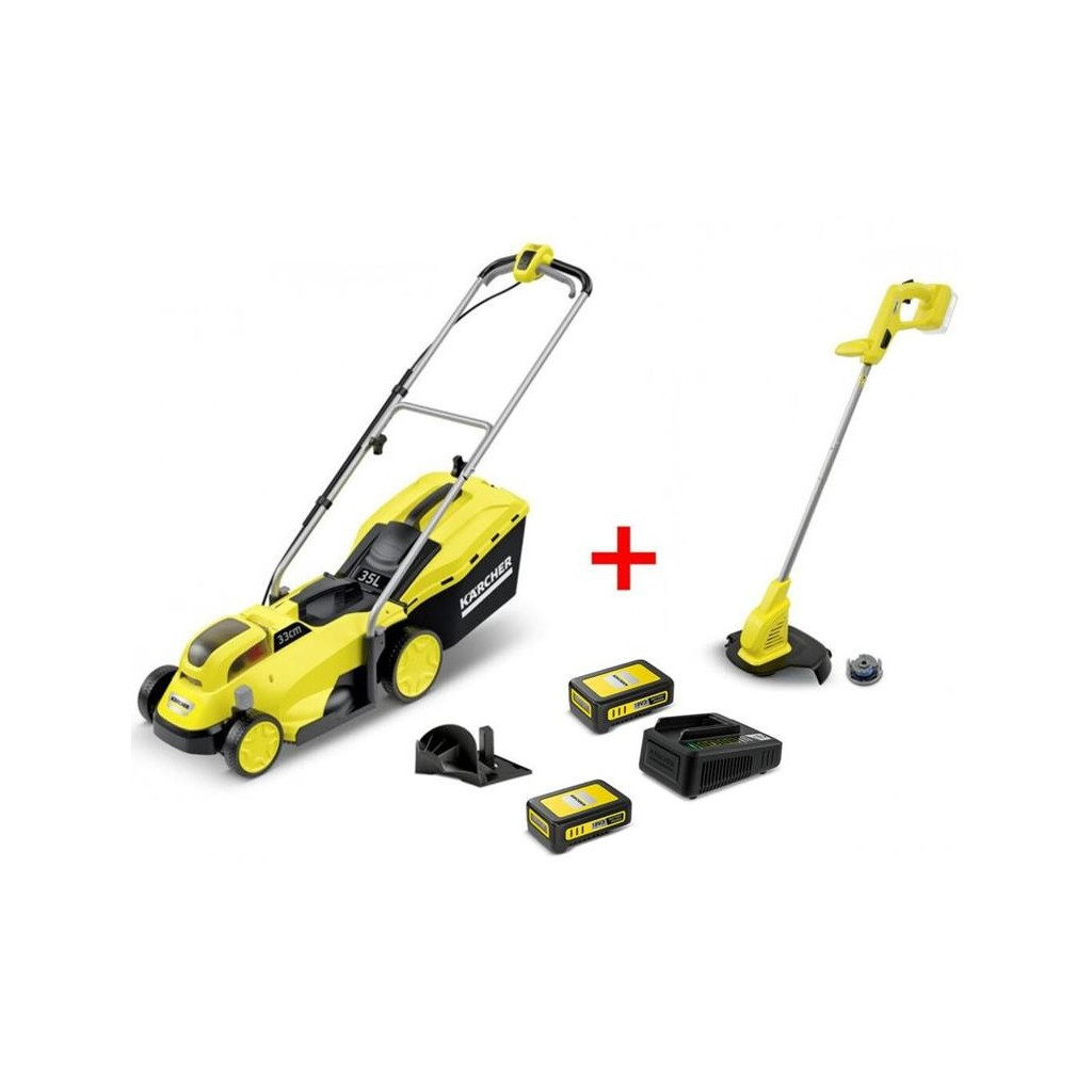 Набір електроіструментів Karcher садового, газонокосарка, тример, LMO 18-33+LTR 18-25+2.5Ah (9.612-364.0)