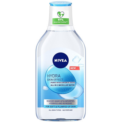 Міцелярна вода Nivea Hydra Skin Effect з Гіалуроновою кислотою 400 мл (4005900940315)