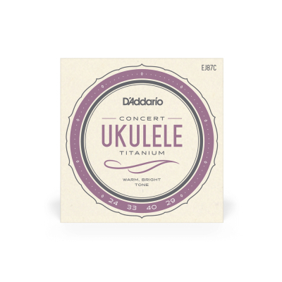 Струни для гітари D'Addario Titanium Ukulele Concert (EJ87C)