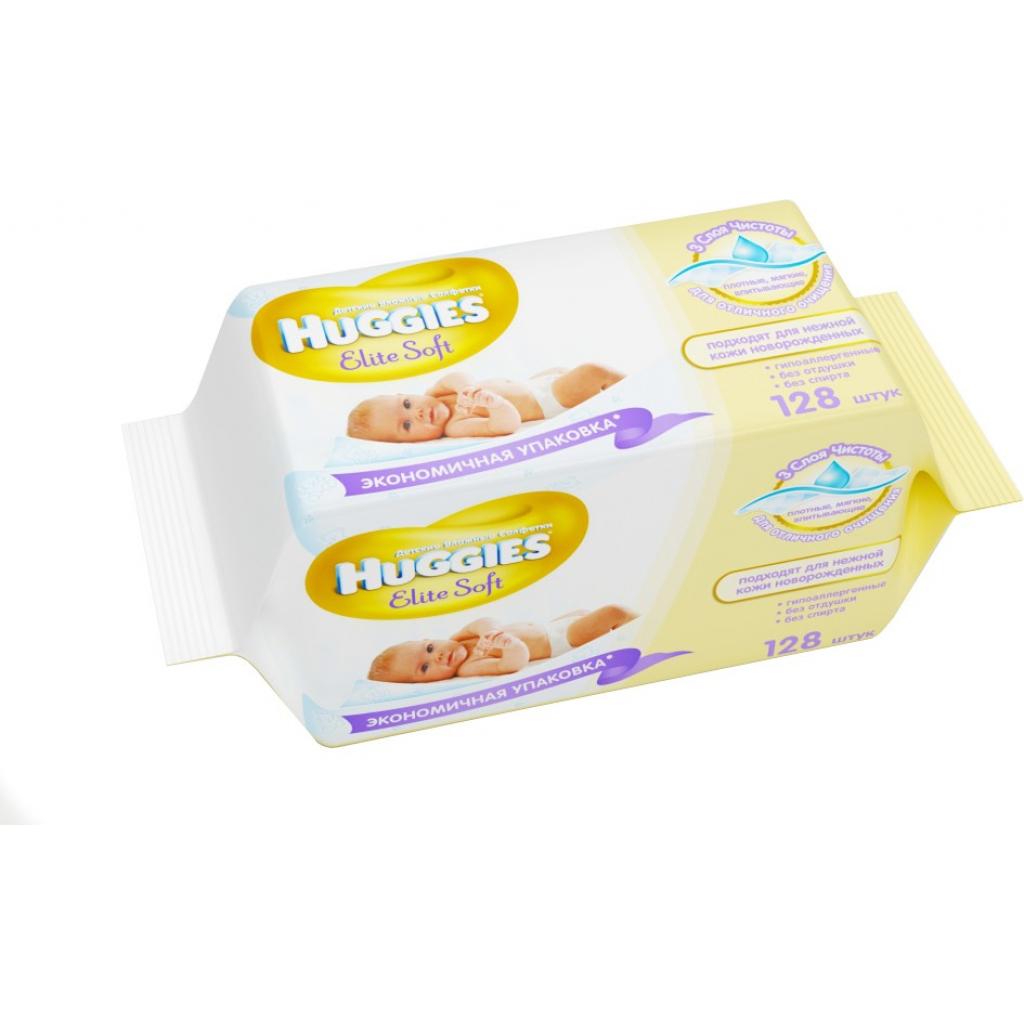 Дитячі вологі серветки Huggies Ultra Elite Soft 64 х 2 шт (5029053534749)