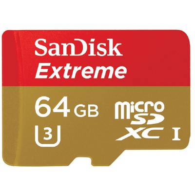 Карта пам'яті SanDisk 64GB microSDXC Extreme Class 10 UHS-I U3 (SDSQXNE-064G-GN6MA / SDSQXNE-064G-GN6АA)