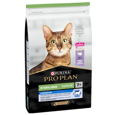 Сухий корм для кішок Purina Pro Plan Sterilised Senior з індичкою 10 кг (7613034989314)