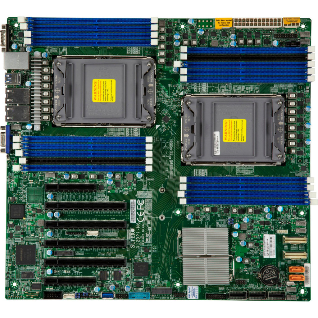 Серверна материнська плата Supermicro SERVER MB C621A EATX/MBD-X12DPI-N6-B (MBD-X12DPI-N6-B)