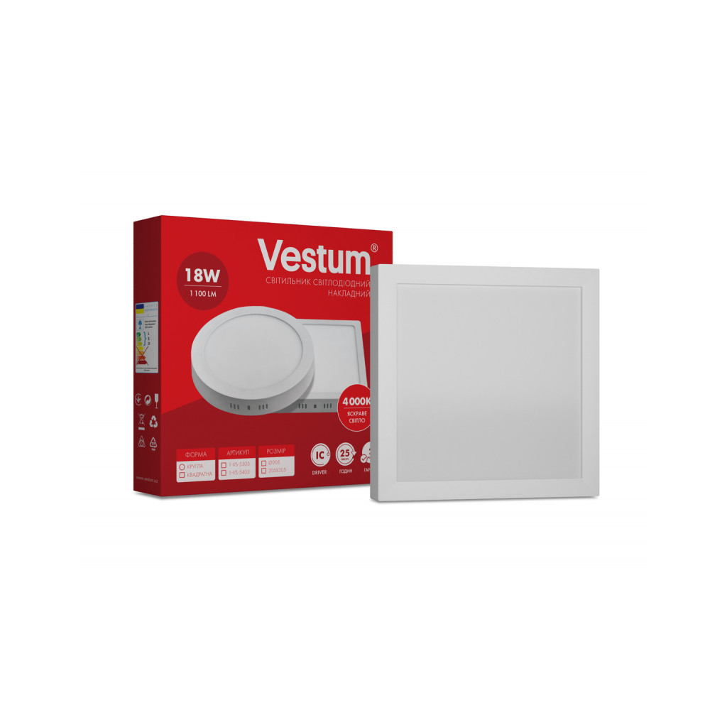 Світильник Vestum LED 18W 4000K 220V (1-VS-5403)