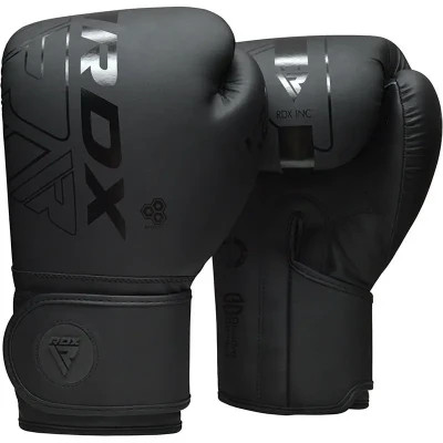 Боксерські рукавички RDX F6 Kara Matte Black 10 унцій (BGR-F6MB-10OZ)