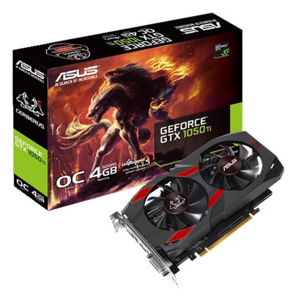 Відеокарта ASUS GeForce GTX1050 Ti 4096Mb CERBERUS OC (CERBERUS-GTX1050TI-O4G)